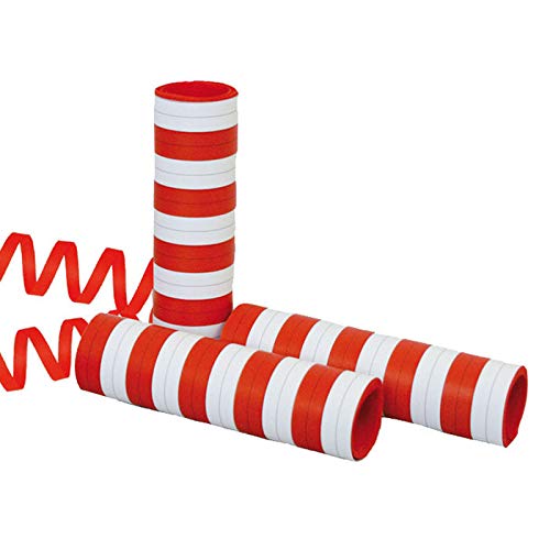 PARTY DISCOUNT® Luftschlange Rot-Weiß, 4m von PARTY DISCOUNT