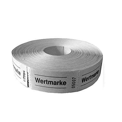 PARTY DISCOUNT® Rollen-Gutscheine Wertmarke, 1000 Abrisse, weiß von PARTY DISCOUNT