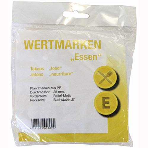 PARTY DISCOUNT® Sale Wertmarken-Chips Essen, gelb, 100 STK. von PARTY DISCOUNT