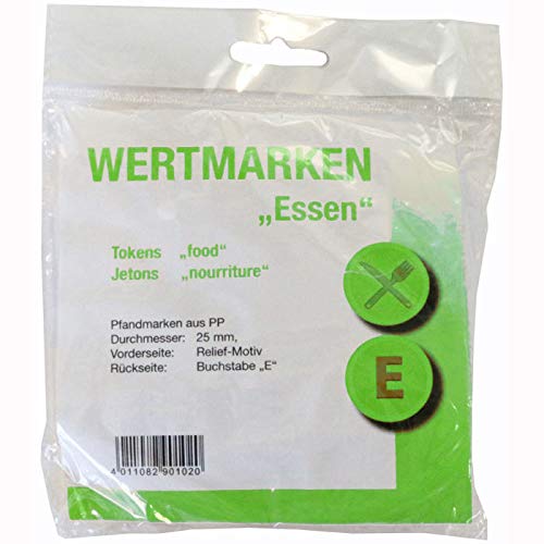 PARTY DISCOUNT® Wertmarken-Chips Essen, grün, 500 STK. von PARTY DISCOUNT