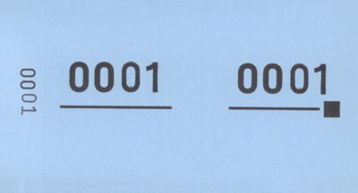 PARTY DISCOUNT ® Doppelnummern- Block 1000 Abrisse Nr. 01-1000 blau von PARTY DISCOUNT