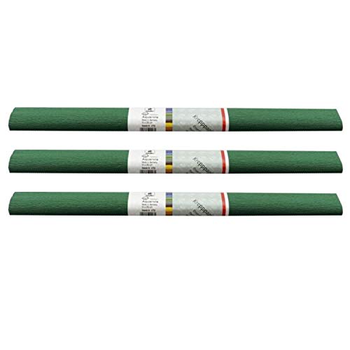 PARTY DISCOUNT wasserfestes Krepppapier | 250x50 cm | Feinkrepp Maibaum Dekoration Farbecht (Dunkel Grün, 3 Rollen) PARTY DISCOUNT wasserfestes Krepppapier | 250x50 cm | Feinkrepp Maibaum Dekoration Farbecht (Dunkel Grün, 3 Rollen) von Party Discount