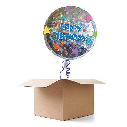 Ballongrüsse Happy Birthday, Konfetti, 1 Ballon von PARTY DISCOUNT
