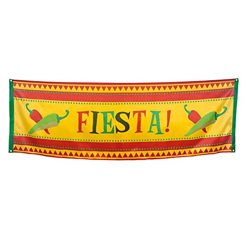 PARTY DISCOUNT Banner Fiesta, 74x220 cm aus Polyester von PARTY DISCOUNT