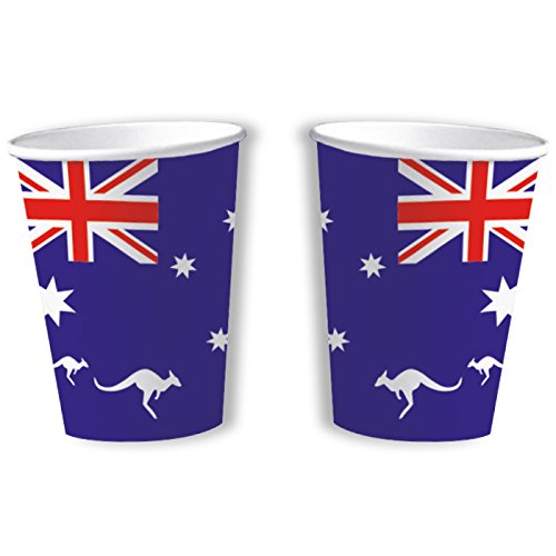 PARTY DISCOUNT Becher Australien 10 Stk, 0,2 ml von PARTY DISCOUNT