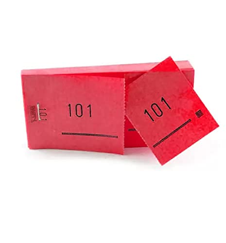 PARTY DISCOUNT Doppelnummern-Block 1000 Abrisse Nr 1001-2000 rot von PARTY DISCOUNT