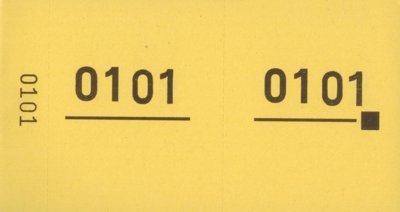 PARTY DISCOUNT Doppelnummern- Block 1000 Abrisse Nr. 01-1000 gelb von PARTY DISCOUNT