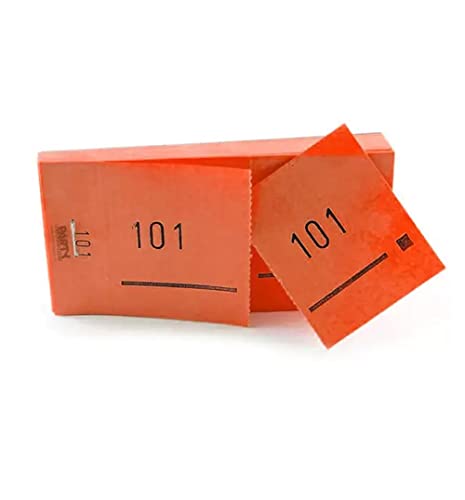 PARTY DISCOUNT Doppelnummern- Block 1000 Abrisse Nr. 3001-4000 orange von PARTY DISCOUNT