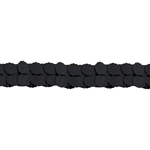 PARTY DISCOUNT Girlande aus Papier, schwarz, 365 cm von PARTY DISCOUNT