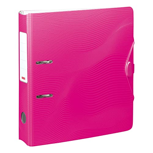 PARTY DISCOUNT NEU BRUNNEN Ordner Wave aus Kunststoff, 7 cm Rücken, pink von PARTY DISCOUNT