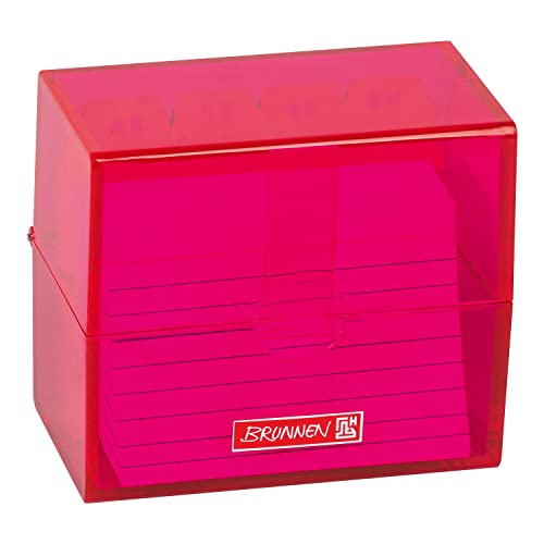 PARTY DISCOUNT NEU Karteikasten/Karteikartenbox DIN A8, mit Karteikarten, pink von PARTY DISCOUNT