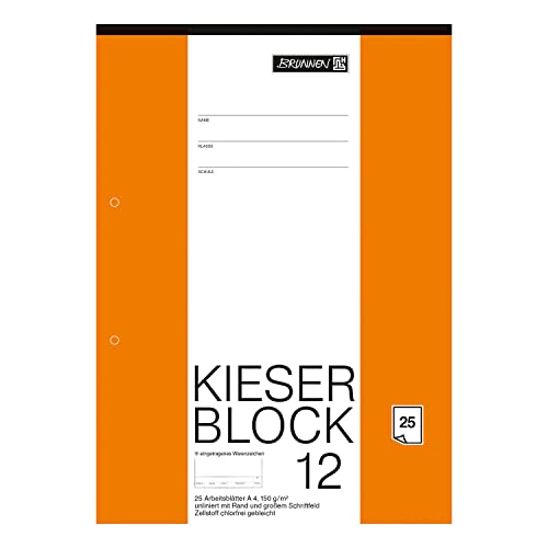 PARTY DISCOUNT NEU Kieser-Zeichenblock, DIN A4, 150g, 25 Blatt, unliniert und gelocht von PARTY DISCOUNT