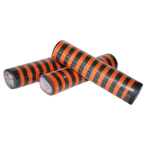 PARTY DISCOUNT NEU Luftschlangen Halloween, orange-schwarz gestreift, 3 Rollen von PARTY DISCOUNT