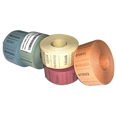 PARTY DISCOUNT Rollen-Gutscheine Wertmarke mini 500 Abrisse, 3 Rollen, blau PARTY DISCOUNT Rollen-Gutscheine Wertmarke mini 500 Abrisse, 3 Rollen, blau von PARTY DISCOUNT