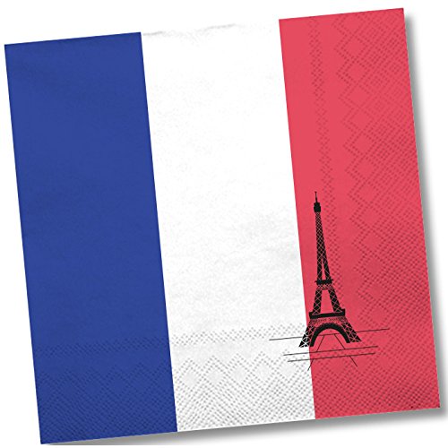 PARTY DISCOUNT Servietten Frankreich 3 lagig 20 Stk. 33X33cm von PARTY DISCOUNT