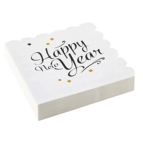 PARTY DISCOUNT Servietten Happy New Year, 33x33 cm, 20 Stück von PARTY DISCOUNT