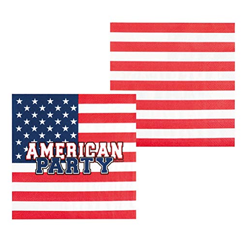PARTY DISCOUNT Servietten USA Party, 12 Stück, ca. 33Cm PARTY DISCOUNT Servietten USA Party, 12 Stück, ca. 33Cm von PARTY DISCOUNT