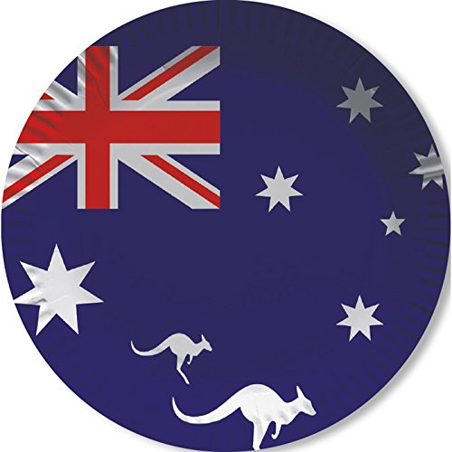 PARTY DISCOUNT Teller Australien, 10 Stk, 23 cm von PARTY DISCOUNT