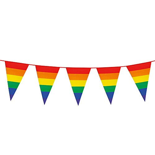 PARTY DISCOUNT Wimpelkette Rainbow, 8 m, 14 Wimpel, 45x30 cm PARTY DISCOUNT Wimpelkette Rainbow, 8 m, 14 Wimpel, 45x30 cm von PARTY DISCOUNT