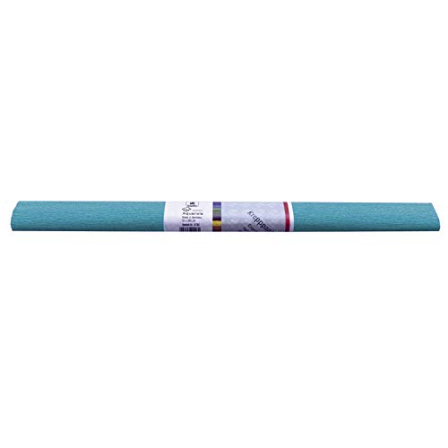 PARTY DISCOUNT wasserfestes Krepppapier | 250x50 cm | Feinkrepp Maibaum Dekoration Farbecht (Hell Blau, 1 Rolle) von PARTY DISCOUNT