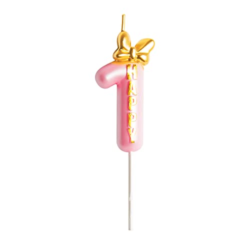 Geburtstagskerzen Krone Niedliche Rosa Mädchen Geburtstag Zahlen 1 mit Krone 7cm Geburtstagskerzen Krone Niedliche Rosa Mädchen Geburtstag Zahlen 1 mit Krone 7cm von PARTY GO