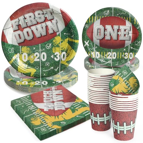 Grünes Rugby Partygeschirr Set 96 Stück Sport Themed Boys Party Supplies 24 Gast Pappteller, Tissue und Besteck Sets Kindergeburtstag Partygeschirr Sets Grünes Rugby Partygeschirr Set 96 Stück Sport Themed Boys Party Supplies 24 Gast Pappteller, Tissue und Besteck Sets Kindergeburtstag Partygeschirr Sets von PARTY GO