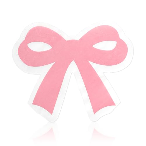 PARTY GO 40 Blatt Schleife Form Serviette Papier Servietten Cute Girl Pink Shaped Paper Servietten Kann für Kindergeburtstag Party verwendet werden von PARTY GO