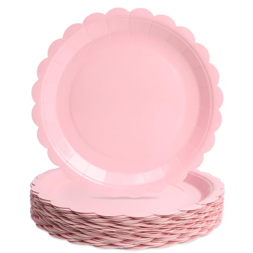 PARTY GO Pappteller Rosa 23cm 50 Stück, Partygeschirr für 50 Gäste Kindergeburtstag Jungen und Mädchen Party Dekoration PARTY GO Pappteller Rosa 23cm 50 Stück, Partygeschirr für 50 Gäste Kindergeburtstag Jungen und Mädchen Party Dekoration von PARTY GO