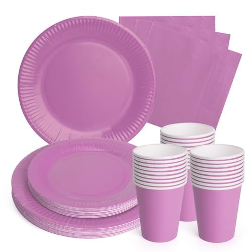PARTY GO Partygeschirr Partyzubehör Lila Set Dekoration Geburtstag Kinderparty Geschirr Enthält 24 9" Pappteller 24 7" Pappteller 24 Pappbecher 24 Servietten für 24 Gäste Mädchen Jungen Themenparty PARTY GO Partygeschirr Partyzubehör Lila Set Dekoration Geburtstag Kinderparty Geschirr Enthält 24 9" Pappteller 24 7" Pappteller 24 Pappbecher 24 Servietten für 24 Gäste Mädchen Jungen Themenparty von PARTY GO