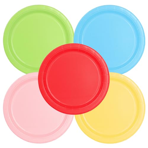 PARTY GO Partyteller Bunte 50 Stück Kindergeburtstag Jungen und Mädchen Party Dekoration Zubehör Pappteller PARTY GO Partyteller Bunte 50 Stück Kindergeburtstag Jungen und Mädchen Party Dekoration Zubehör Pappteller von PARTY GO