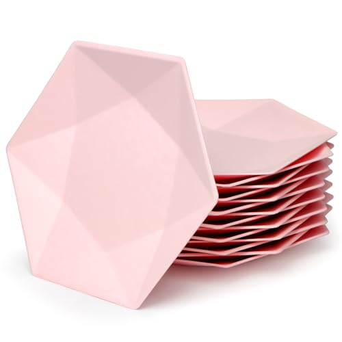 PARTY GO Rosa Pappteller, Heavy Duty Bagasse Einwegteller, umweltfreundliche synthetische biologisch abbaubare 10 Zoll Partyteller für den täglichen Gebrauch, Geburtstagsfeier Picknick, Packung mit 16 PARTY GO Rosa Pappteller, Heavy Duty Bagasse Einwegteller, umweltfreundliche synthetische biologisch abbaubare 10 Zoll Partyteller für den täglichen Gebrauch, Geburtstagsfeier Picknick, Packung mit 16 von PARTY GO