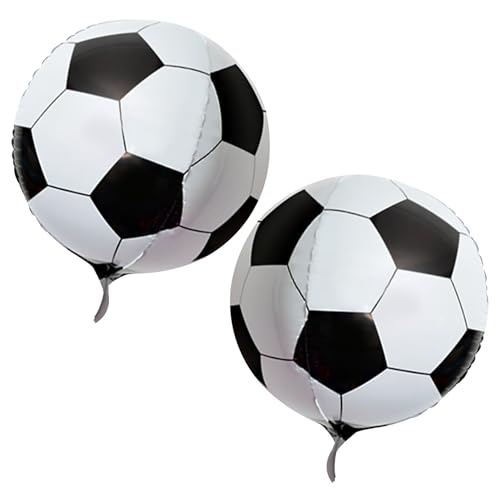 2 Stück Fußball Folienballon Set Kindergeburtstag Deko, Luftballons für Kinder Geburtstag, 3D Fußball Party Ballons, Heliumballons Dekoballon 2 Stück Fußball Folienballon Set Kindergeburtstag Deko, Luftballons für Kinder Geburtstag, 3D Fußball Party Ballons, Heliumballons Dekoballon von PARTY PARTY