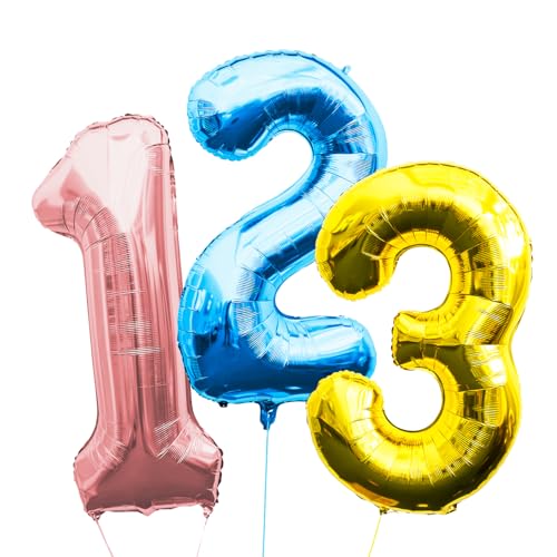 3 Stück Schulanfang Folienballons Set Zahlenballons Einschulung Deko, Luftballons für Schuleinführung, Zahlen Ballons, Schulkind Heliumballons Dekoballon 3 Stück Schulanfang Folienballons Set Zahlenballons Einschulung Deko, Luftballons für Schuleinführung, Zahlen Ballons, Schulkind Heliumballons Dekoballon von PARTY PARTY