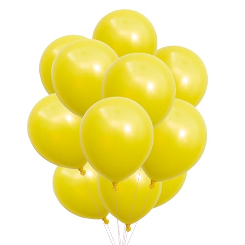 PARTY PARTY 12 metallic gelbe Ballons aus Latex reißfest 30 cm geruchs- und geschmacksneutral Luftballon Deko Kindergeburtstag, Geburtstag Ballon Set, Kinder Party, Hochzeit von PARTY PARTY