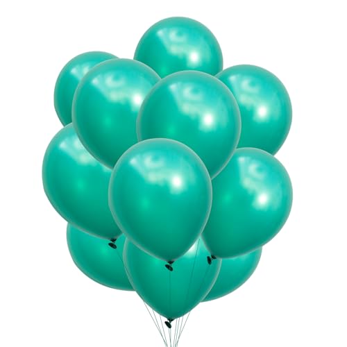 PARTY PARTY 12 metallic grüne Ballons aus Latex reißfest 30 cm geruchs- und geschmacksneutral Luftballon Deko Kindergeburtstag, Geburtstag Ballon Set, Kinder Party, Hochzeit von PARTY PARTY