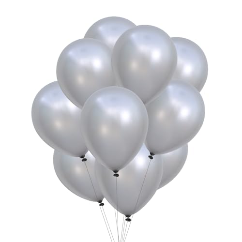 PARTY PARTY 12 metallic silberne Ballons aus Latex reißfest 30 cm geruchs- und geschmacksneutral Luftballon Deko Kindergeburtstag, Geburtstag Ballon Set, Kinder Party, Hochzeit PARTY PARTY 12 metallic silberne Ballons aus Latex reißfest 30 cm geruchs- und geschmacksneutral Luftballon Deko Kindergeburtstag, Geburtstag Ballon Set, Kinder Party, Hochzeit von PARTY PARTY