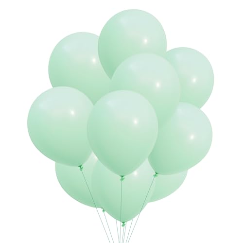 PARTY PARTY 12 pastell grüne Ballons aus Latex reißfest 30 cm geruchs- und geschmacksneutral Luftballon Deko Kindergeburtstag, Geburtstag Ballon Set, Kinder Party, Hochzeit von PARTY PARTY