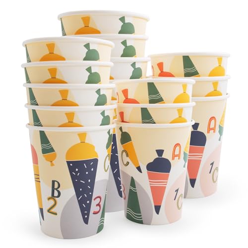 PARTY PARTY 16 Stück Pappbecher 220 ml Motiv Schultüte, für Heiß- und Kaltgetränke, Schulanfang, Einschulung PARTY PARTY 16 Stück Pappbecher 220 ml Motiv Schultüte, für Heiß- und Kaltgetränke, Schulanfang, Einschulung von PARTY PARTY