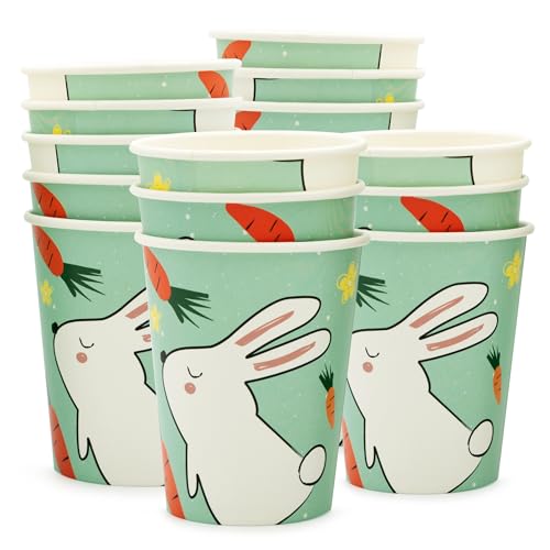 PARTY PARTY 16 stabile Hasen Partybecher 220 ml, Deko Ostern, Osterhase Partybecher für Heiß- und Kaltgetränke, Kindergeburtstag Junge Mädchen, Geburtstag PARTY PARTY 16 stabile Hasen Partybecher 220 ml, Deko Ostern, Osterhase Partybecher für Heiß- und Kaltgetränke, Kindergeburtstag Junge Mädchen, Geburtstag von PARTY PARTY