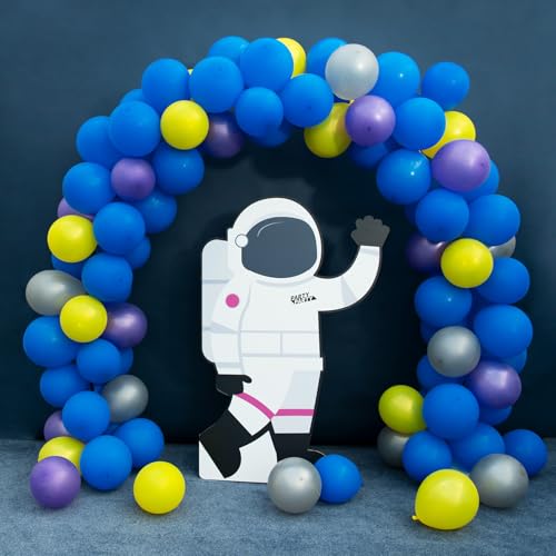 PARTY PARTY Ballongirlande 100 Ballons, Ballonband, Klebepunkte, Luftballon Deko Kindergeburtstag, Ballonbogen Geburtstag (Weltall) von PARTY PARTY