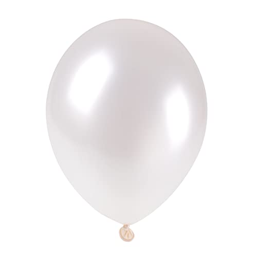 PARTY TIME BL211BIA Metallisch weiße Luftballons (100 STK von PARTY TIME