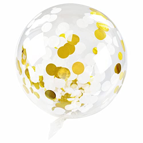 Party Time BLF0041ZLO-2527 Transparenter Luftallon mit Konfetti-Celebrate Gold von PARTY TIME