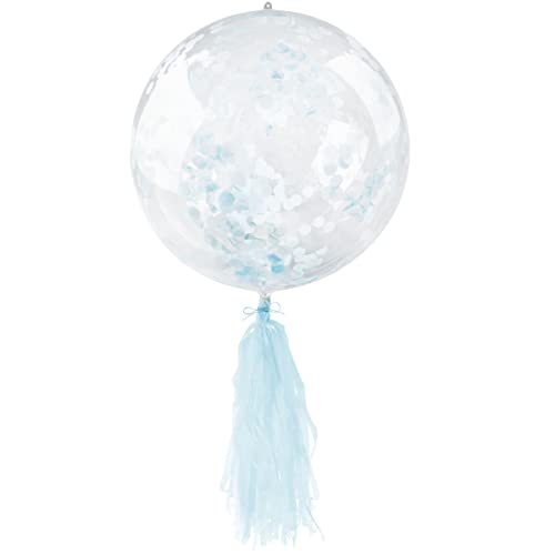 Party Time BLF5740 PVC-Ballon mit Konfetti und Fransen-blau von PARTY TIME