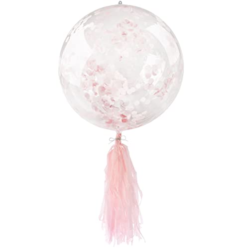 Party Time BLF5757 PVC-Ballon mit Konfetti und Fransen-rosa von PARTY TIME