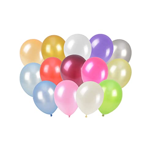 Party Time BLR210MIX Metallische Luftballons (100 STK.), Mehrfarbig von PARTY TIME