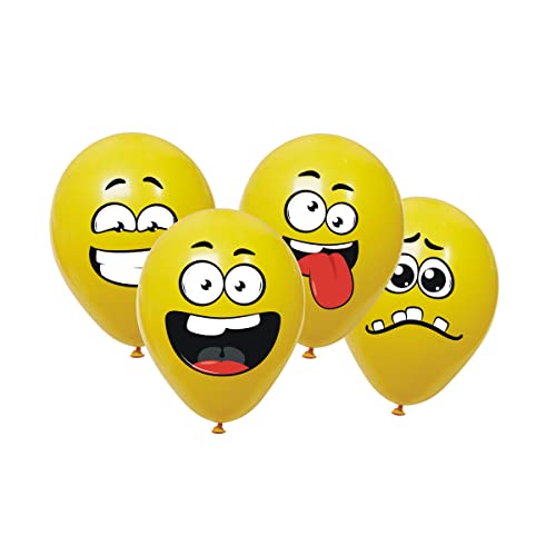 Party Time KB3750 Gesichtchen-Luftballons-mach es selbst (4 Muster) (6 STK.), Gelb von PARTY TIME