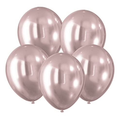 Party Time KB8696ROZ-2718 Luftballons-Chrom-Effekt (5 STK.) rosa von PARTY TIME