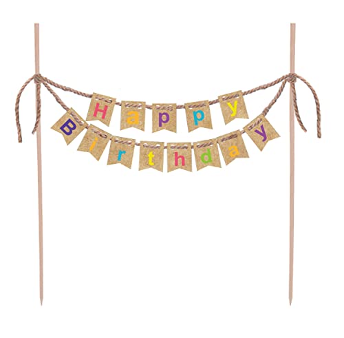 Party Time KK2663 Tortendekoration Happy Birthday-Kraft Balloons, Mehrfarbig von PARTY TIME