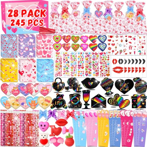 28 Stück Valentinstag Schreibwaren Geschenke für Kinder Klassenzimmer, 245 Stück Valentinstag Party Favorit Valentinstag Klassenzimmer Geschenk mit Notizbuch Linealen Bleistifte Aufkleber 28 Stück Valentinstag Schreibwaren Geschenke für Kinder Klassenzimmer, 245 Stück Valentinstag Party Favorit Valentinstag Klassenzimmer Geschenk mit Notizbuch Linealen Bleistifte Aufkleber von PARTY TONIGHT