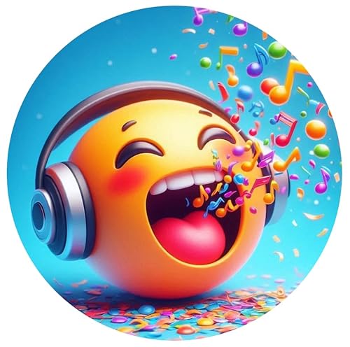 Emoji-Kuchen-Oblaten für Cupcakes, Emoji, Emoticons, Cake Design, Cupcake Topper, essbare Oblaten, glutenfrei (11) von PARTYLANDIA